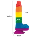 Dildo Prider 7.5'' | Platynowy silikon | Hipoalergiczny | Przyssawka