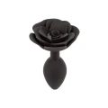 Korek analny Forbidden Large Rose z silikonu, gładka tekstura, wodoodporny