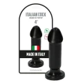 Dildo Gino Black, PVC, 10.5 cm długości, przyssawka u podstawy, średnica 4 cm