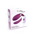 Stymulator łechtaczki V-Vibe Purple, silikon medyczny, 7 funkcji, pilot bezprzewodowy