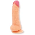 Dildo Soulful PVC, elastyczne, realistyczne, przyssawka, 19 cm, miąższ
