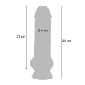 Dildo Get Real Deluxe 25 cm, 6 cm średnicy, podwójna gęstość, anatomiczne detale