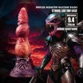 Dildo Power Monsters Savage Beastlord 24 cm, pofalowany silikon, wodoodporny