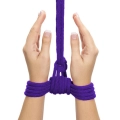 Lina bondage 10m, 8mm grubości, bawełna, kolor purpurowy - dla shibari i przyjemności.