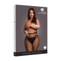 Rajstopy plus size LE DESIRE - Złoty Blask, Nylon 92%, Spandex 8%, Wycięcia