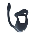 Pierścień erekcyjny z masażerem prostaty Tri-O, silikonowy, zdalnie sterowany, wodoodporny