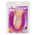 Dildo double, Talent - 29 cm, PVC, zakrzywiony kształt, fioletowy