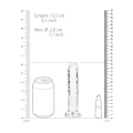 Dildo REALROCK CRYSTAL CLEAR - 6,1''/15,5 cm, przyssawka, bez ftalanów, wodoodporne