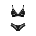 Zestaw bielizny erotycznej OBSESSIVE M/L, regulowane ramiączka, czarny, zmysłowe detale