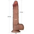 Dildo Sliding Skin Pro – silikonowe, dwugęstościowe, długość 22,8 cm