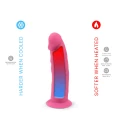 Dildo Silexd 15 cm, różowy, fosforescencyjny, silikonowy, przyssawka