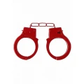 Kajdanki dla początkujących - Seria Red, metalowe, z przyciskiem uwalniającym