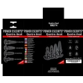 Zatyczki analne Power Escorts Quatro – 4 różne rozmiary, elastyczne, czarne
