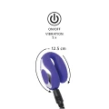 Wibrator doustny Purple Vibe z 5 trybami wibracji, silikon, długość 12,5 cm