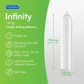 Prezerwatywy Pasante Delay Infinity — Lidokaina 1%, szer. nominalna 53 mm, dł. 190 mm