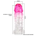 Dildo PRETTY LOVE Wilford, 13,5 cm, Żebrowany, Wodoodporny, TPR