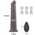 Dildo Lovetoy Dual Layer - 10'' Platinum Silicone, 10 trybów, zdalne sterowanie
