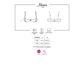 Półbiustonosz Miamor OBSESSIVE, L/XL, push-up, koronkowy tył, regulowane ramiączka