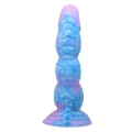 Dildo - Power Monsters Alien, 20,5 cm, pofalowana tekstura, silikon medyczny