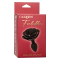 Wtyczka analna silikonowa Forbidden Small Rose, wodoodporna, ergonomiczna, czarna