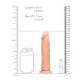 Dildo - Skin TPE, 19 cm długości, realistyczna faktura, ultra-mocna przyssawka