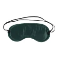 Opaska na oczy (blindfold) Indica — satyna zielona, miękkie wypełnienie, elastyczne paski
