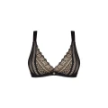 Biustonosz Estiqua OBSESSIVE, trójkątne miseczki, regulowane ramiączka, koronkowe zdobienia