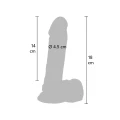 Dildo 7 cali TOYJOY, realistyczny, bezftalowy PVC, średnica 4.5 cm