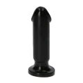 Dildo Gino Black, PVC, 10.5 cm długości, przyssawka u podstawy, średnica 4 cm