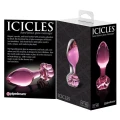 Korek analny ze szkła ICICLES No. 48 – szkło dmuchane, stożkowe, długość 8,9 cm