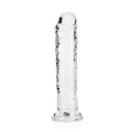 Dildo REALROCK CRYSTAL CLEAR, 7''/18 cm, przezroczyste, przyssawka, bez ftalanów