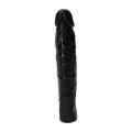 Dildo analne Zeno Black, 16,5 cm, wodooporny, z realistycznymi żyłkami