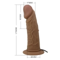 Dildo Draven Strap-On PRETTY LOVE, 6,8'' z regulowaną uprzężą, silikon, wibracje wieloprędkościowe