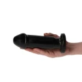Dildo Caio Black - 13 cm, 5 cm średnicy, przyssawka, wodoodporny, włoskie wykonanie