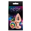 Zabawki analne Rear Assets, różowe złoto, aluminiowe, wodoodporne, 8 cm