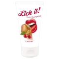 Żel do masażu intymnego Lick it! Wiśniowy, wegański, 50 ml
