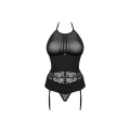 Gorset OBSESSIVE Serafia XL/2XL - Regulowane ramiączka, fiszbiny, zapięcie wielostopniowe