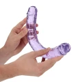 Dildo REALROCK CRYSTAL CLEAR 34 cm, podwójny, bez ftalanów, wodoodporny