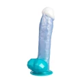 Dildo SILEXD Angel, 8 cali, termoreaktywne, płynny silikon, przyssawka 70 mm