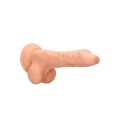Dildo „Skin” z jądrami, 21,5 cm długości, realistyczny materiał TPE, przyssawka