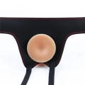 Dildo Wibrujący Easy Strapon 7'', TPE, Elastyczne Szelki, 2 Prędkości Wibracji