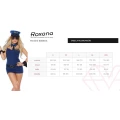 Strój policjantki ROXANA, mini sukienka XXL, regulowany pasek, czapka Policyjna