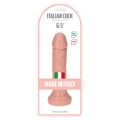 Dildo, Italian Cock - 16,5 cm, przyssawka, naturalna biała skóra