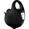 Pierścień na penisa Ranger Black, 9 trybów wibracji, wodoodporny, silikonowy