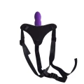 Dildo strap-on Purple - regulowany pasek, długość 10,5 cm, średnica 3 cm