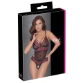 Body COTTELLI LINGERIE, koronkowe z otwartym kroczem, regulowane paski, S/M