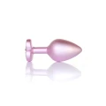Zatyczka analna Pearl Pink Heart PLUG - Stal nierdzewna, 8 cm, 3,2 cm średnicy