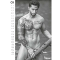 Kalendarz ścienny Pin-up Men 2027 – 12 czarno-białych zdjęć, format 297 × 420 mm