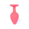 Korek analny - MyLove Jewellery, silikonowy czerwony, średnica 3,5 cm, rozmiar M