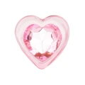 Korek analny - Anal Collection, różowe szkło, 7 cm, serce, dla początkujących